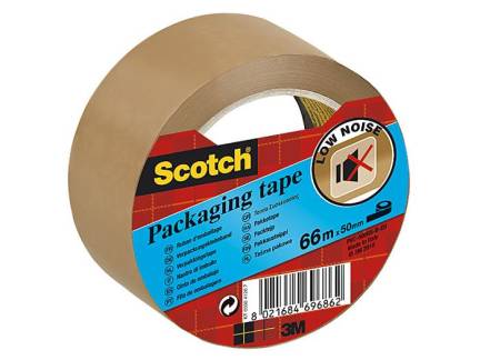 Pakketape 3M 50mmx66m 50B brun 50 my Scotch