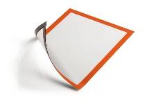 Skilt DURAFRAME® MAGNETIC A4 m/orange ramme 5stk/pak 