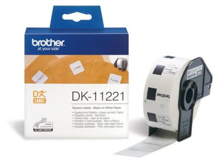 Brother lille etiket 23x23 mm rl/1000 stk DK11221