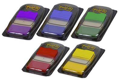 Indexfaner Post-it 680-8M violet i disp./50 25x43 mm 