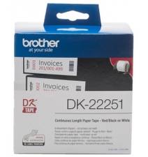 Brother papirtape 62mm DK22251 endeløse baner 15.24 m hvid