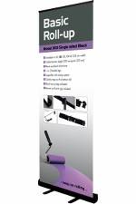Roll-up Basic enkeltsidet 60cm sort 