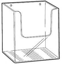 Brochurestativ A4 1 fag EX10EC /plexiglas vægmodel dyb