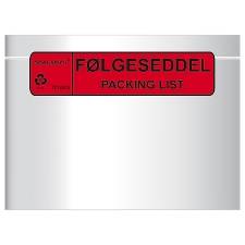 Følgeseddellommer C5 m/følge- seddel krt/1000 225x165 mm