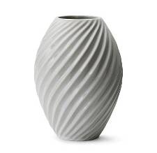 Vase Morsø River hvid Højde 21 cm 
