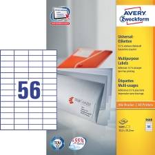 Avery Adresse Etiket 525x212 A4 56 etiket pr. ark/100 ark