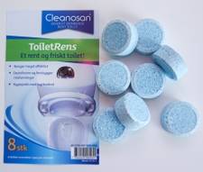 Rensetabs til toiletrens tabs pak/8 stk