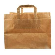 Bærepose papir m/hank 21 L 320x220x260 mm brun / 175 stk.