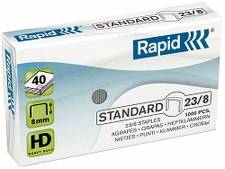 Hæfteklammer Rapid 23/8 Standard æsk/1000 t/blokhæfter