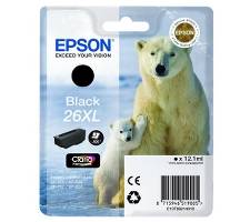 Blækpatron Epson sort 26XL 122 ml