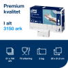 Håndklædeark Tork Premium H2 2 lag 150 ark x 21 100289 3 fold