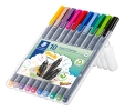 Fiberpen Triplus etui/10 ass farver Staedtler 
