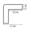Hjørnebeskytter C35 gul/sort Profillængde: 1 meter