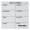 Glass week planner 45 x 45 cm. White GB