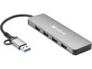 Hub Sandberg USB-C/A to 4xUSB 3.0