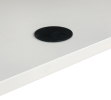 Conset bordplade 180x80cm hvid melamin med 1 stk. kabelgennemføring