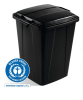Affaldsspand durabin eco 90 sort med bærehåndtag. Kan rumme 90 liter.
