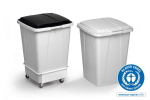 Affaldsspand durabin eco 90 grå med bærehåndtag. Kan rumme 90 liter.