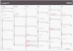 K&aelig;mpekalender Moderne 2x6 mdr. papir r&oslash;r 2027 - 27064200