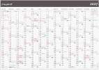 K&aelig;mpekalender Moderne 1x13 mdr. papir r&oslash;r 2027 - 27064300