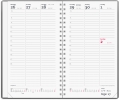 Week Planner h&oslash;jformat m&oslash;rkegr&aring; vinyl 2027 - 27088000