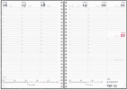 A5 ugekalender h&oslash;jformat matsort genbrugskarton 2027 - 27200500
