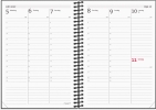 A6 ugekalender h&oslash;jformat matsort genbrugskarton 2027 - 27201120