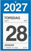 Kontorafrivningskalender m/bagsidetekst 2027 - 27253000