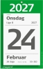 K&aelig;mpeafrivningskalender m/bagsidetekst 2027 - 27254000