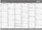 Basic kontorkalender m/whiteboard-funktion A2 2027 - 27268800