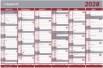 Kontorkalender Dobbelt halv&aring;rskalender 2028 - 28063000
