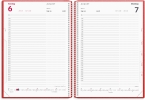 Timekalender r&oslash;d PP-plast 2028 - 28218010