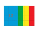 Etiketter A4 grøn 63,5x72 mm. 12 etik. pr. ark. 100 ark/æsk.