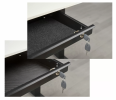 SlimTray pennebakkeskuffe Large 85cm sort m/l&aring;s Inkl. pennebakke
