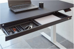 SlimTray pennebakkeskuffe Large 85cm sort m/l&aring;s Inkl. pennebakke