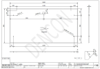 Dencon bordplade 180x90cm rektangulær MDF sort linoleum
