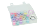 Glasperle sæt med opbevaringsboks 25 farver & tråd