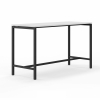 H&oslash;jbord Monik 180x70cm h&oslash;jde 105cm hvid med sort stel