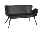Loungesofa Delta sort 2 personer