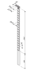 Kabelslange magnetisk alu til els&oslash;jle. H&oslash;jde 174,3 cm.