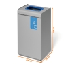 Affaldsbeholder Durasort 55 liter bl&aring;