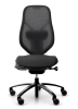 RH Kontorstol Mereo 220 med netryg Stof: Select sort 60999, Gas B Sort Fodkryds, Bl&oslash;de hjul