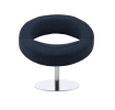 Softline loungestol Hallo Stof: Vision blue. Crom stel