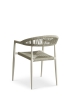 Havestol outdoor Trinidad med arml&aelig;n sand alu/flet