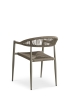 Havestol outdoor Trinidad med arml&aelig;n brown alu/flet