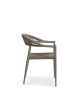 Havestol outdoor Trinidad med arml&aelig;n brown alu/flet