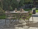 Havestol outdoor Trinidad med arml&aelig;n brown alu/flet