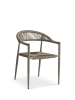 Havestol outdoor Trinidad med arml&aelig;n brown alu/flet