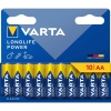 Batteri Varta Longlife Power AA 10stk/pak