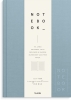 Notesbog Textile light blue linieret A5